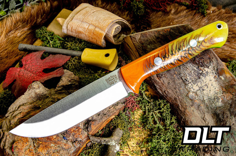 Bark River Bravo 1.25 LT 3V Orange & Yellow Pinecone - Lime Green Liners - Rampless