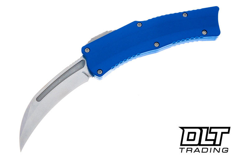 Heretic Roc - Blue Handle - Stonewash MagnaCut Blade - Standard Hardware