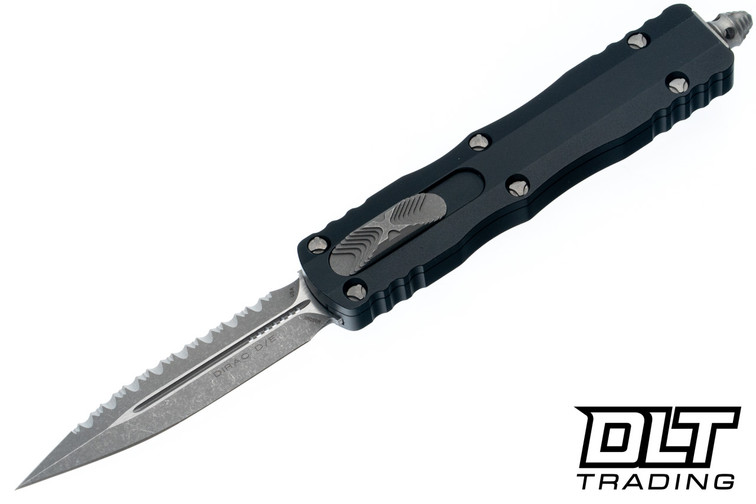 Microtech 225-12AP Dirac D/E - Black Handle - Apocalyptic Blade