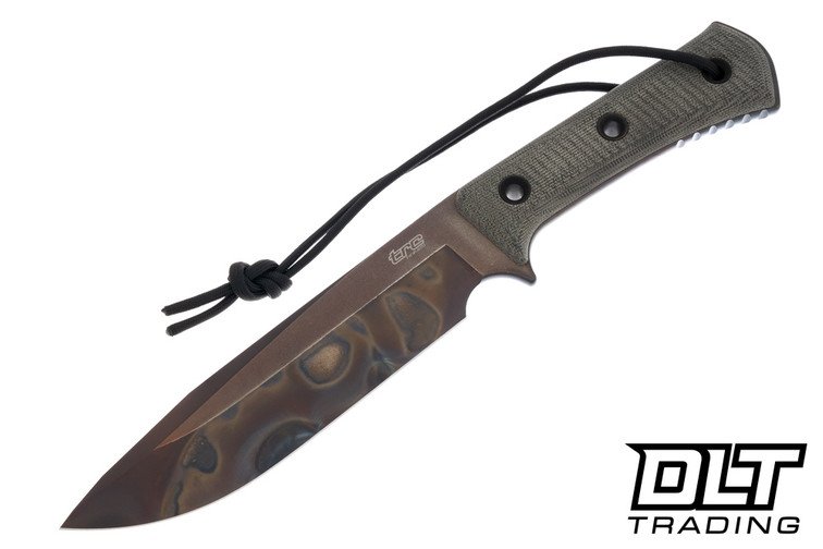 タキ谷 TRC Apocalypse - Green Canvas Micarta - Apocalyptic Finish - Kydex