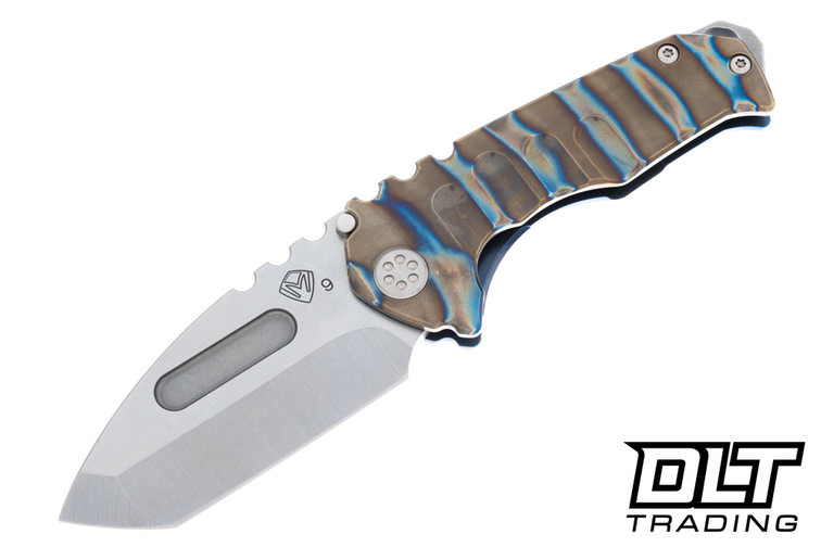 Medford Praetorian Genesis T Tanto - Tumbled S90V - Flamed & Blue Titanium #2
