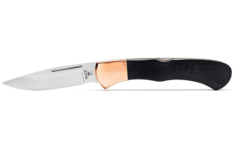 Buck Bucklock Pro 532BKSLE - Black Canvas Micarta - Copper