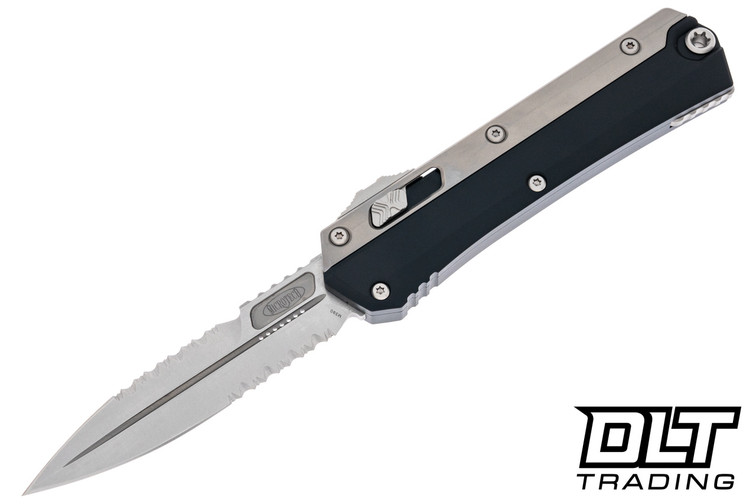 Microtech 184-12 Glykon Bayonet - Black Handle - Bead Blast Overlay - Stonewashed Blade Microtech 184-12 Glykon Bayonet - Black Handle - Bead Blast Overlay - Stonewashed Blade