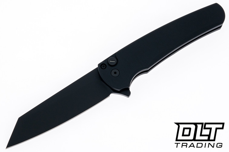 Pro-Tech Malibu Reverse Tanto Operator - Black Handle - Black Blade