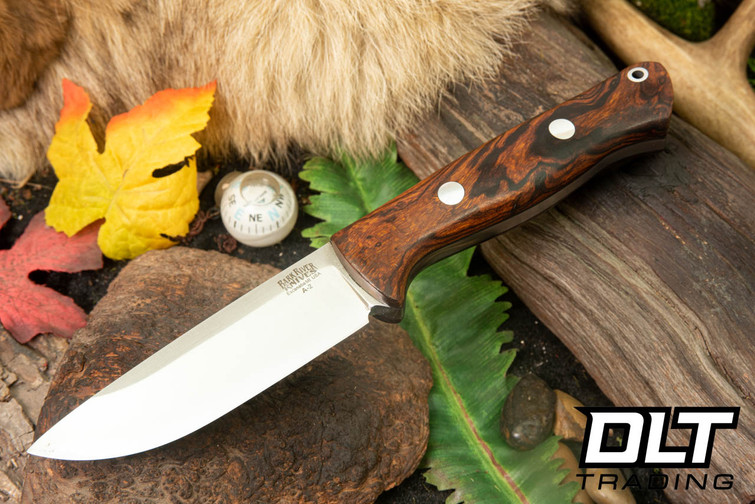 Bark River Bravo 1 A2 Desert Ironwood Burl - Black Liners - Rampless #4