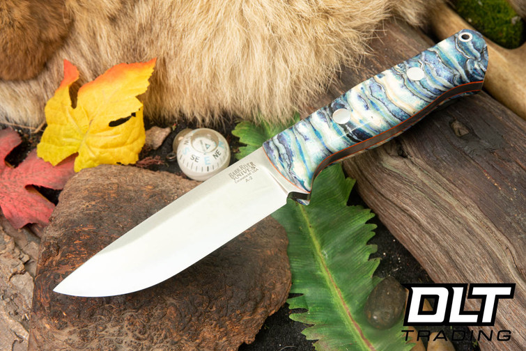 Bark River Bravo 1 A2 Blue & White Mammoth - Orange Liners - Rampless