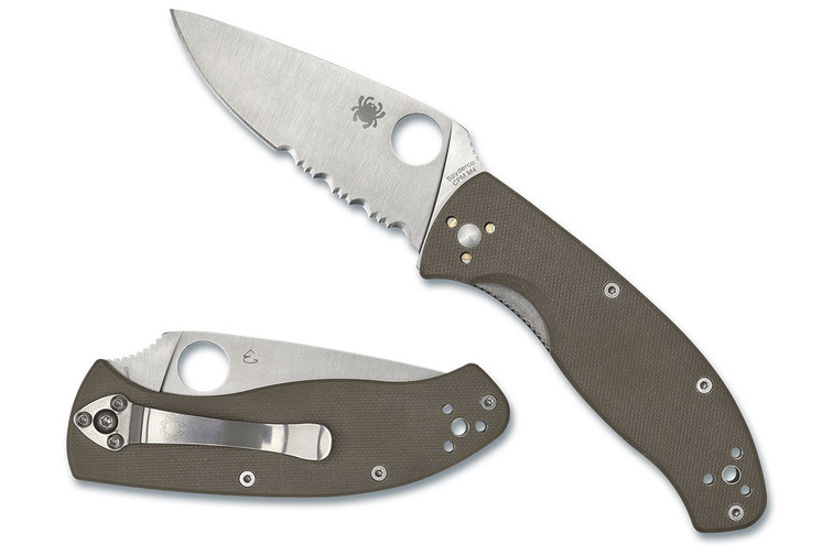 Spyderco Tenacious - Brown G-10 - CPM M4 Blade - Partially Serrated Spyderco Tenacious - Brown G-10 - CPM M4 Blade - Partially Serrated