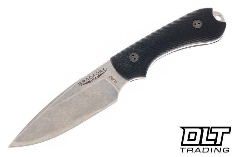 Bradford Guardian 3 M390 - 3D Microtextured Black G-10 - Stonewashed
