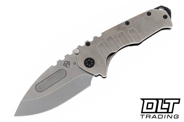 Medford Praetorian T Drop Point - Tumbled S90V - Tumbled Titanium - PVD Hardware & Clip