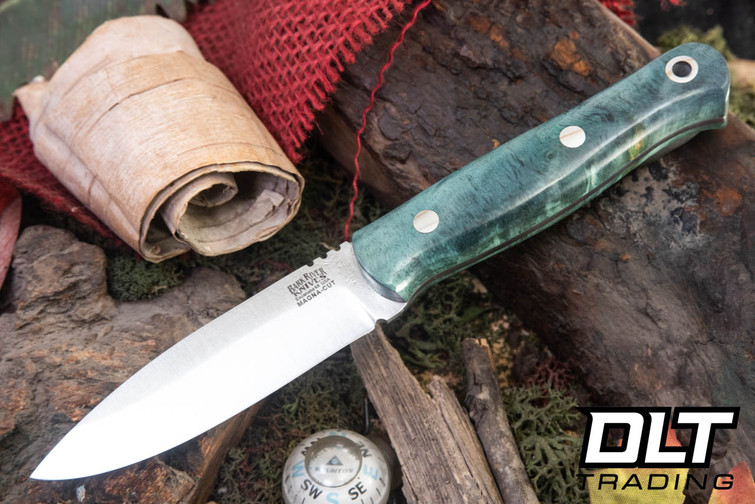 Bark River Bushcraft Scout MagnaCut Mint Green Maple Burl #1