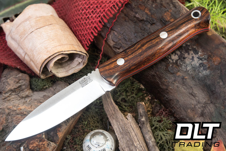 Bark River Bushcraft Scout MagnaCut Desert Ironwood Burl - Red Liners #1