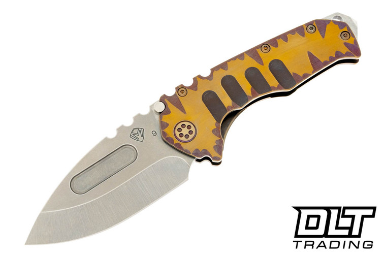 Medford Praetorian T Drop Point - Tumbled S90V - Sculpted Titanium #6