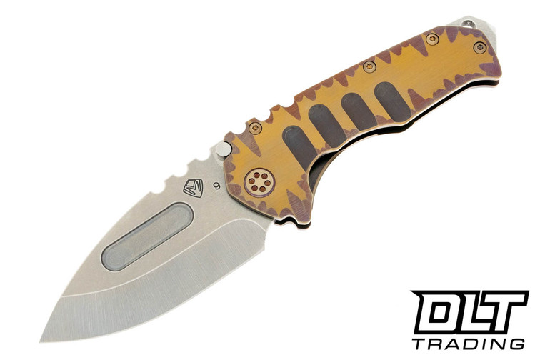 Medford Praetorian T Drop Point - Tumbled S90V - Sculpted Titanium #17