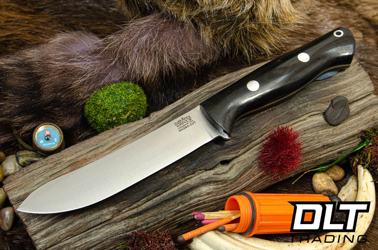 Bark River Modern Mountain Man Black Canvas Micarta