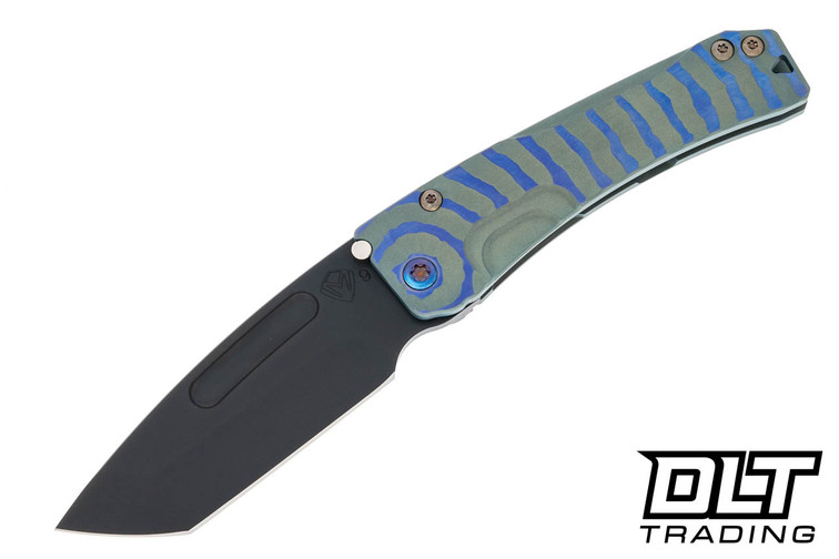 Medford Slim Midi Marauder Tanto - PVD S90V - BB Cement & Violet Tremors Sculpting - Flamed Hardware & Clip #3