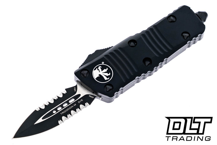 Microtech 238-2T Mini Troodon D/E - Black Handle - Black Blade