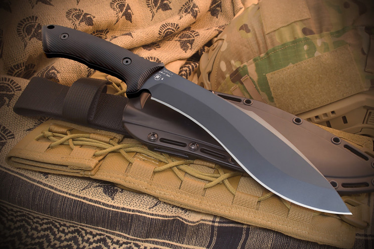 Spartan Blades Harsey Kukri - Black Blade - Black Handle
