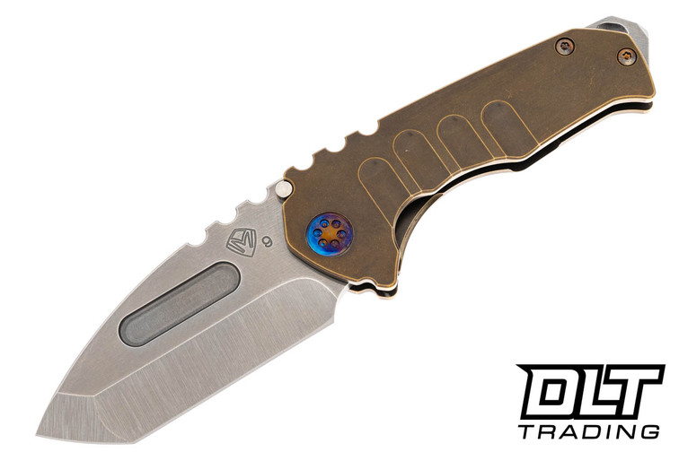 Medford Praetorian Genesis T Tanto - Tumbled S90V - Bronze Titanium - Flamed Hardware & Clip