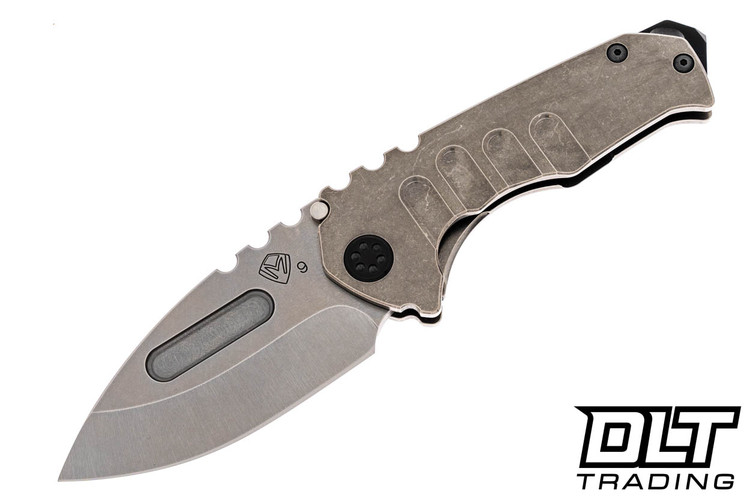 Medford Praetorian Genesis T Drop Point - Tumbled S90V - Tumbled Titanium - PVD Hardware & Clip