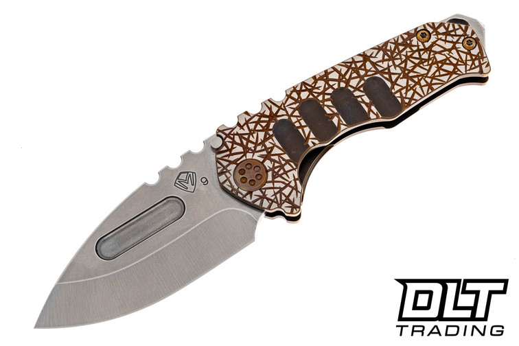 Medford Praetorian Genesis T Drop Point - Tumbled S90V - Sculpted Titanium - Dual Finish Clip #18