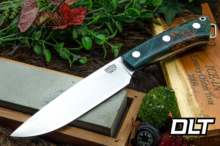 Bark River Fox River II LT 3V Forest Green Maple Burl - Black Liners