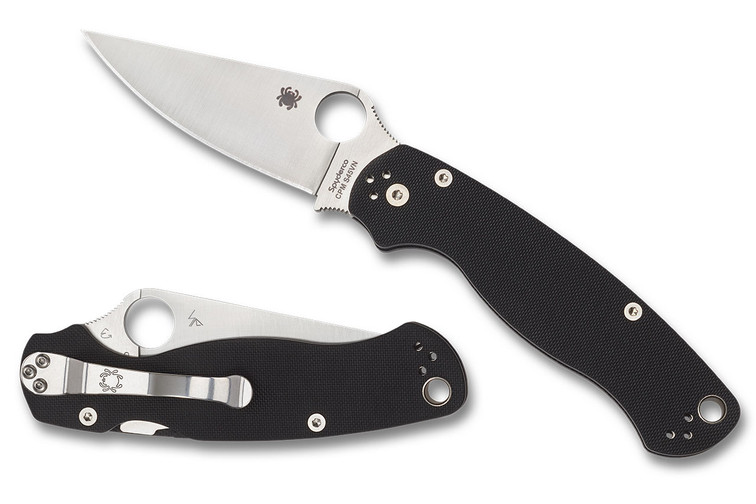 Spyderco Paramilitary 2 with black G-10 handles.