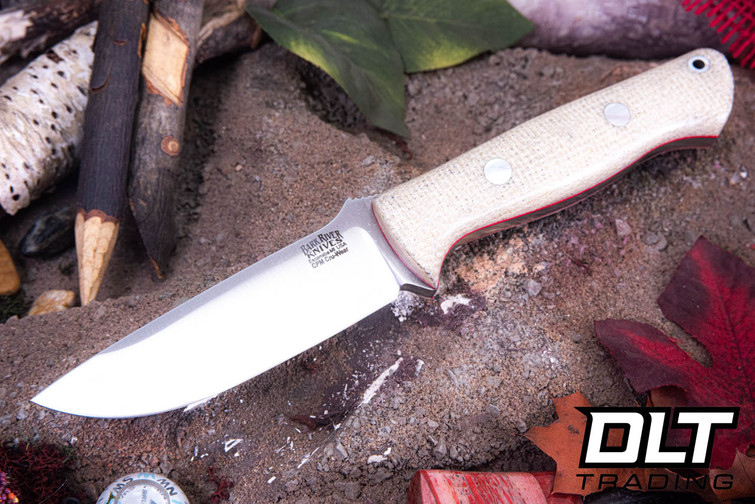 Bark River Bravo 1 Cru-Wear Vintage Bone Burlap - Red Liners