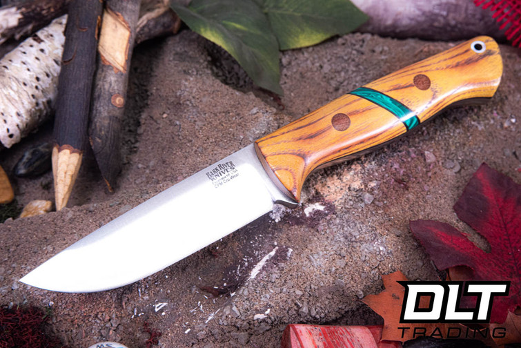 Bark River Bravo 1 Cru-Wear Osage Orange - Malachite Spacer - Black Liners - Natural Pins - Rampless #5