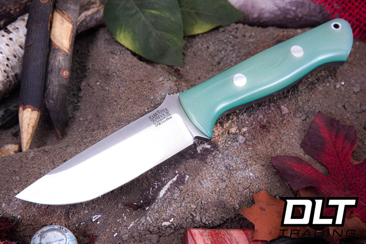 Bark River Bravo 1 Cru-Wear Ghost Green Jade G-10 - Green Liners