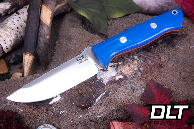Bark River Bravo 1 Cru-Wear Blue Glow G-10 - Thick Orange Liners
