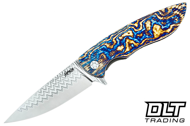 Herman Knives Sting 7 - Black Timascus Damacore Full Dress
