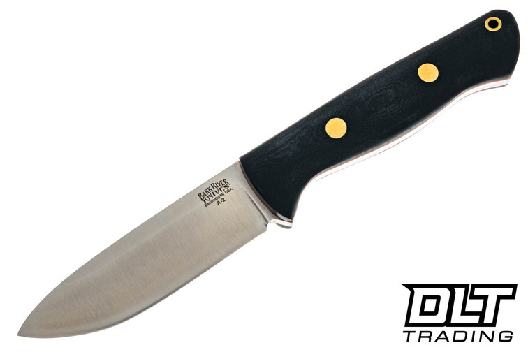 Bravo 1 A2 Black Linen Micarta - Matte - Orange Liners - Brass Pins - Spear Point