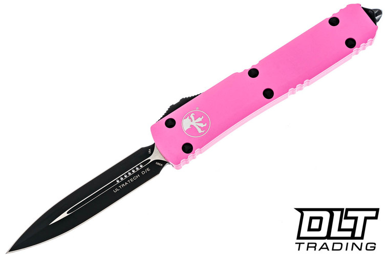Microtech 122-1BPK Ultratech D/E - Pink Cerakote Handle - Black Blade