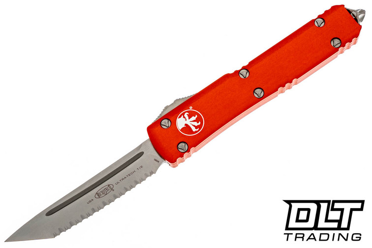 Microtech 123-12OR Ultratech T/E - Orange Handle - Stonewashed Blade
