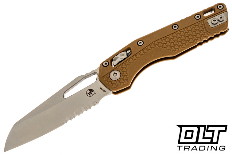 Microtech 210T-11IMDE MSI S/E - Desert Tan Injection Molded Handle - Stonewashed Blade