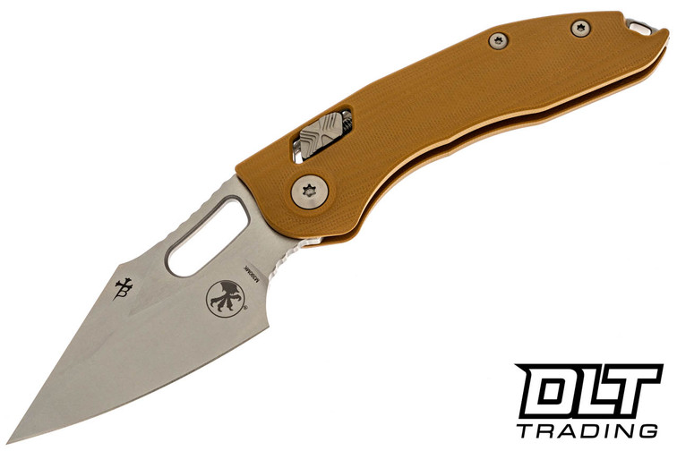 Microtech 169RL-10GTTA Stitch S/E Ram-Lok - Tan G-10 - Stonewashed Blade