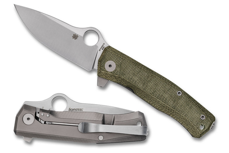 Spyderco Spymyto - Green Canvas Micarta - M398 Blade - Flash Batch