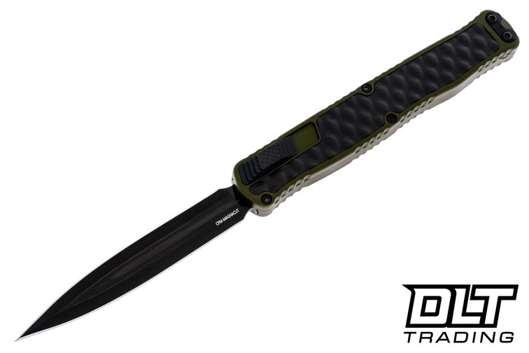 Heretic Cleric II D/E MagnaCut DLC - OD Green Chassis - Black Stainless Steel Inlay - Black Hardware & Clip