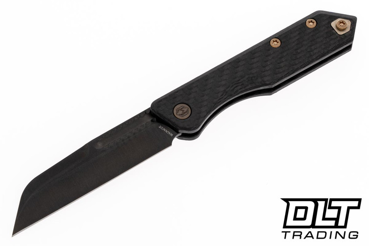 Heretic Jinn - DLC Wharncliffe MagnaCut - Carbon Fiber - Bronze Hardware & Clip