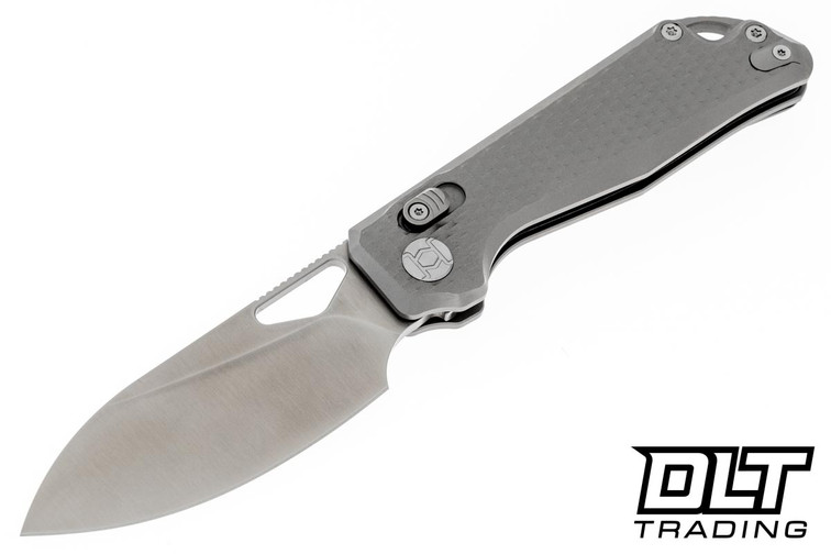 Kunwu Pulsar 705T-1 Diamond Textured Titanium - Satin Elmax Blade