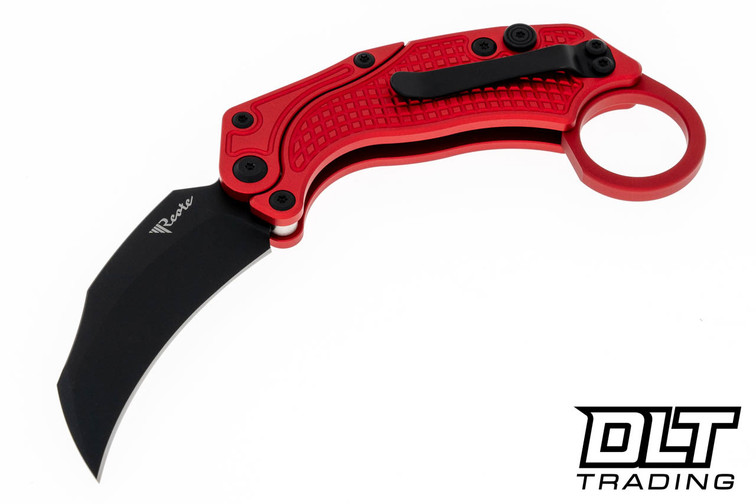 Reate EXO-K Karambit - Red Aluminum - Black PVD