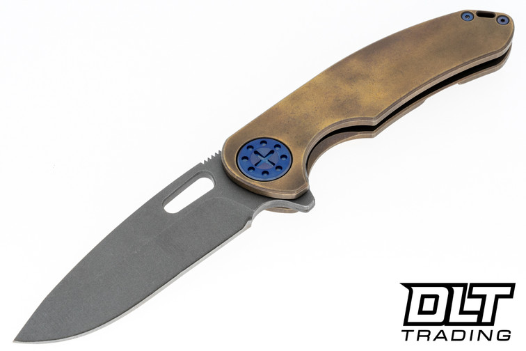 Curtiss F3 Large Flipper - Slicer MagnaCut - Bronze & Purple Titanium - Purple Accents