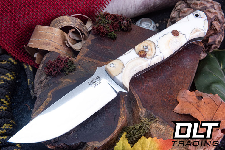 Bark River Bravo 1 3V White Stag Hybrid - Black Liners - Natural Pins