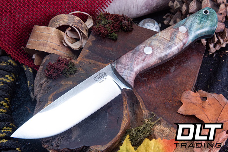 Bark River Bravo 1 3V Teal & Red Maple Burl - Rampless #2