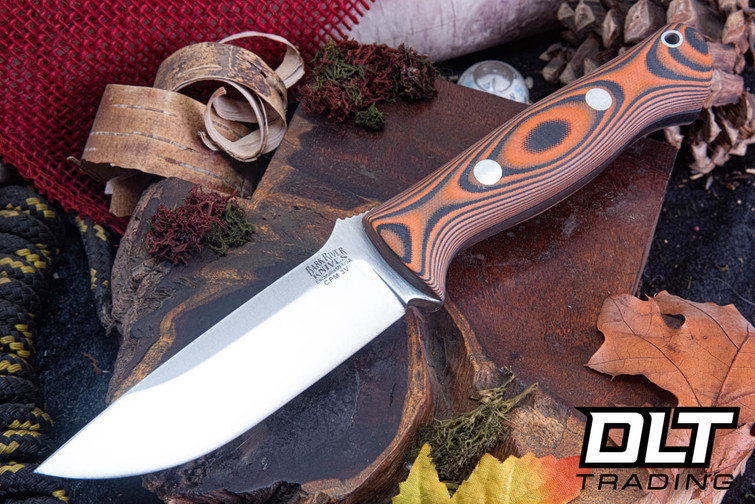 Bark River Bravo 1 3V Orange & Black Suretouch - Matte - Black Liners