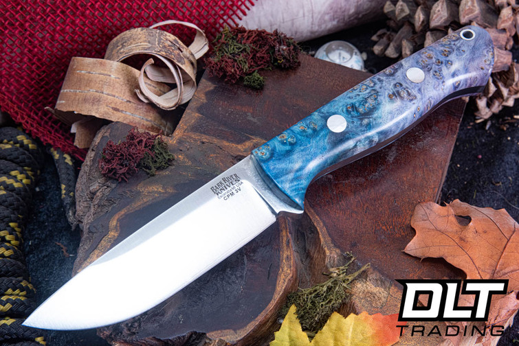 Bark River Bravo 1 3V Ocean Blue Maple Burl - Rampless
