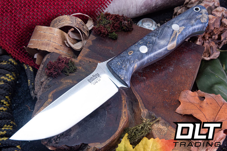 Bark River Bravo 1 3V Ocean Blue Maple Burl