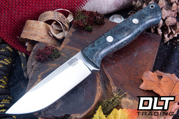 Bark River Bravo 1 3V Navy Blue Maple Burl - Rampless #2