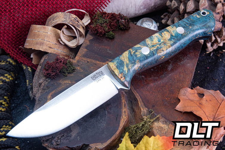 Bark River Bravo 1 3V Green & Gold Maple Burl - Rampless #2