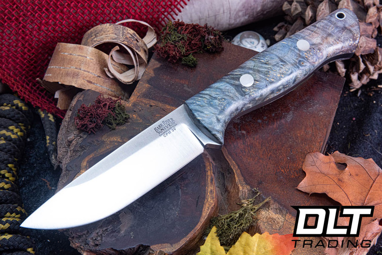 Bark River Bravo 1 3V Glacier Blue Maple Burl - Rampless #1